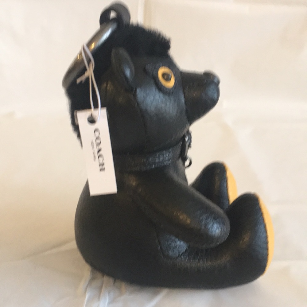 Coach Leather Bear Keychain NWT - Picture 5 of 8